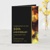 Carte Lumières Twilight Bokeh, Anniversaire (Fleur jaune)