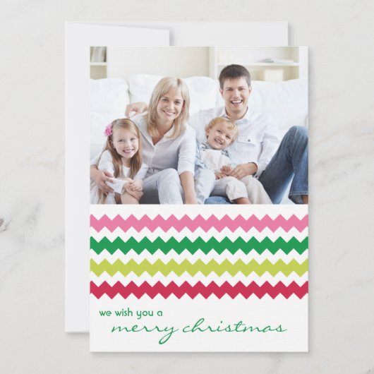 Carte Lumineuse Chevron Chic Family Holiday (Devant)