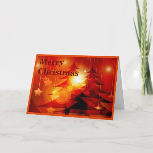 Carte lumineuse de Joyeux Noël d'arbres (Devant)