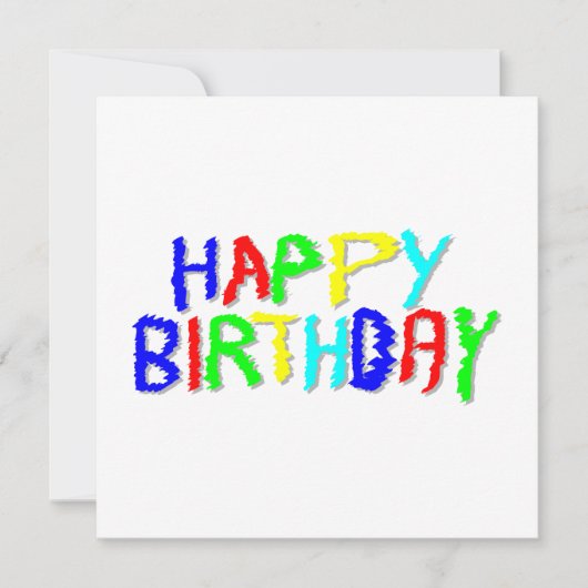 Carte Lumineux et coloré. Joyeux anniversaire. (Devant)