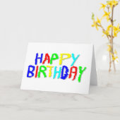 Carte Lumineux et coloré. Joyeux anniversaire. (Fleur jaune)