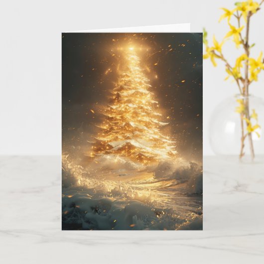 Carte Luminosité hivernale enchantée (Fleur jaune)