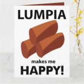 Carte Lumpia Me Rend Heureux Lumpia (Fleur jaune)