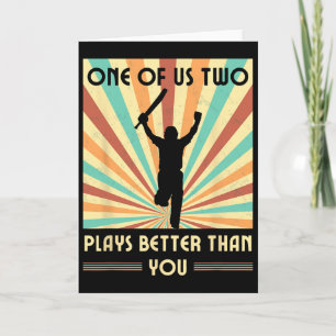 Carte L'un de nous deux joue mieux que vous Cricket 2