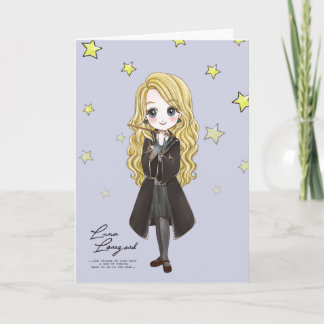 Carte Luna Lovegood aquarelle magique
