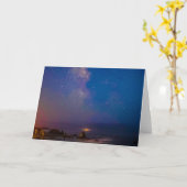 Carte Lunar Eclipse et Milky Way | Bandon Beach (Fleur jaune)