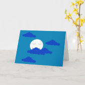 Carte Lune au début du souk : Bleu blanc (Fleur jaune)