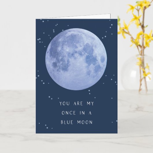 CARTE LUNE BLEUE (Fleur jaune)