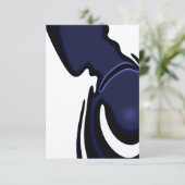 Carte Lune bleue : Bleu abstrait, blanc et noir (Debout devant)