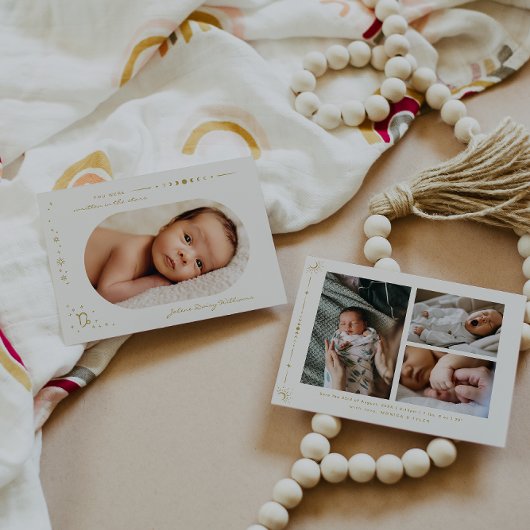 Carte Lune céleste et étoiles Zodiac | Capricorne