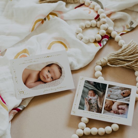 Carte Lune céleste et étoiles Zodiac | Vierge