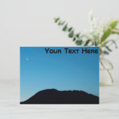 Carte lune croissant personnalisable (Debout devant)