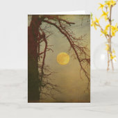 Carte Lune d'automne (Fleur jaune)