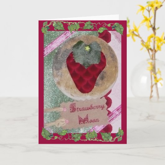Carte Lune de fraise (Fleur jaune)