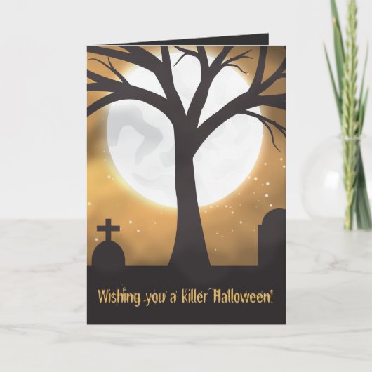 Carte Lune de Halloween (Devant)