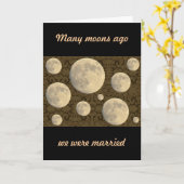 Carte Lune de l'anniversaire de mariage (Fleur jaune)