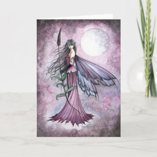 Carte Lune de Lavande Fantaisie Mystique Art de Fée