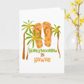 Carte Lune de miel à Hawaii (Fleur jaune)