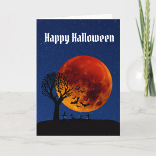 Carte Lune de récolte Halloween