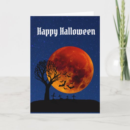 Carte Lune de récolte Halloween (Devant)