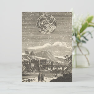Carte Lune d'époque de la Renaissance par Allain Mallet