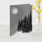 Carte Lune d'hiver (Fleur jaune)