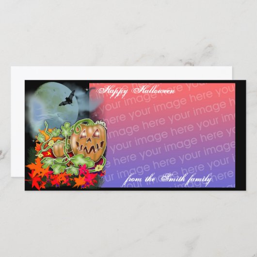 Carte lune d'octobre (Devant / Derrière)