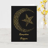 Carte Lune du croissant du Ramadan (Fleur jaune)