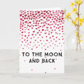 Carte Lune et coeur arrière (Fleur jaune)