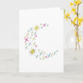 Carte Lune et étoiles (Fleur jaune)