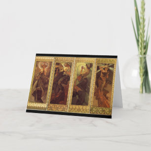 Carte Lune et étoiles - Alfons Mucha