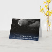 Carte Lune et étoiles d'anniversaire (Fleur jaune)