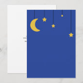 Carte Lune et Étoiles Invitent (Devant / Derrière)