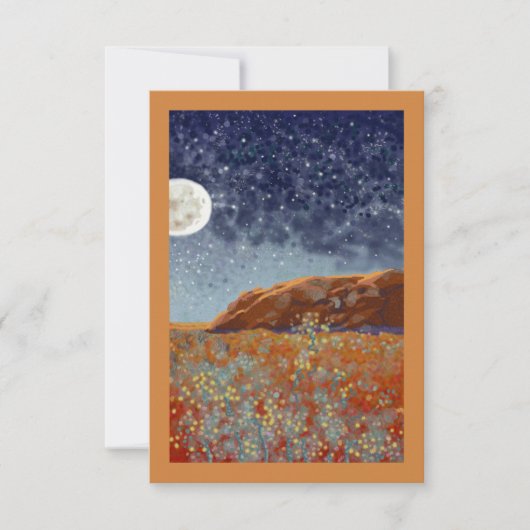 Carte Lune et fleurs sauvages de l'Outback (Devant)
