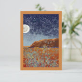 Carte Lune et fleurs sauvages de l'Outback (Debout devant)