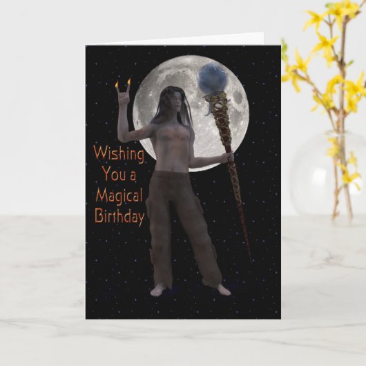 Carte Lune et Magick (Fleur jaune)