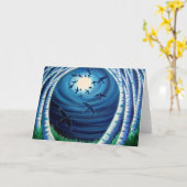 Carte Lune et Oiseaux, Ascendant (Fleur jaune)