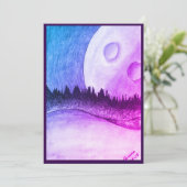 Carte lune et planète violet (Debout devant)