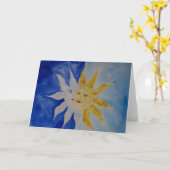 Carte Lune et soleil (Fleur jaune)