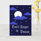 Carte Lune étoilée avec nuages : Vide (Fleur jaune)