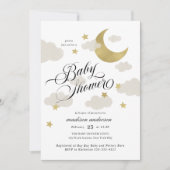 Carte Lune, étoiles et nuages Baby shower de script soph (Devant)