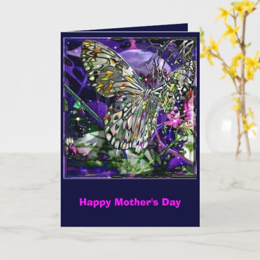 Carte Lune frappée ! (Fleur jaune)