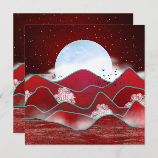 Carte Lune rouge (Devant / Derrière)