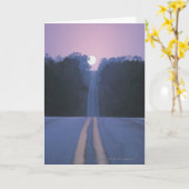 Carte Lune sur la route ouverte (Fleur jaune)