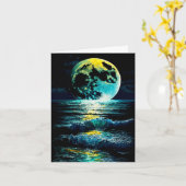 Carte Lune sur l'eau (Fleur jaune)