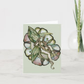 Carte Lune verte Fleur Lune Lune Fée Fille Enfants (Devant)