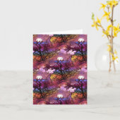 Carte Lunes dans les arbres.... (Fleur jaune)