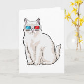 Carte Lunettes de chat (Fleur jaune)