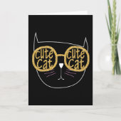 Carte Lunettes de chat Graphic Parties scintillant or Ki (Devant)