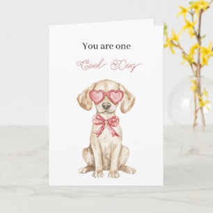 Carte Lunettes de cœur de chien Labrador cool Anniversai
